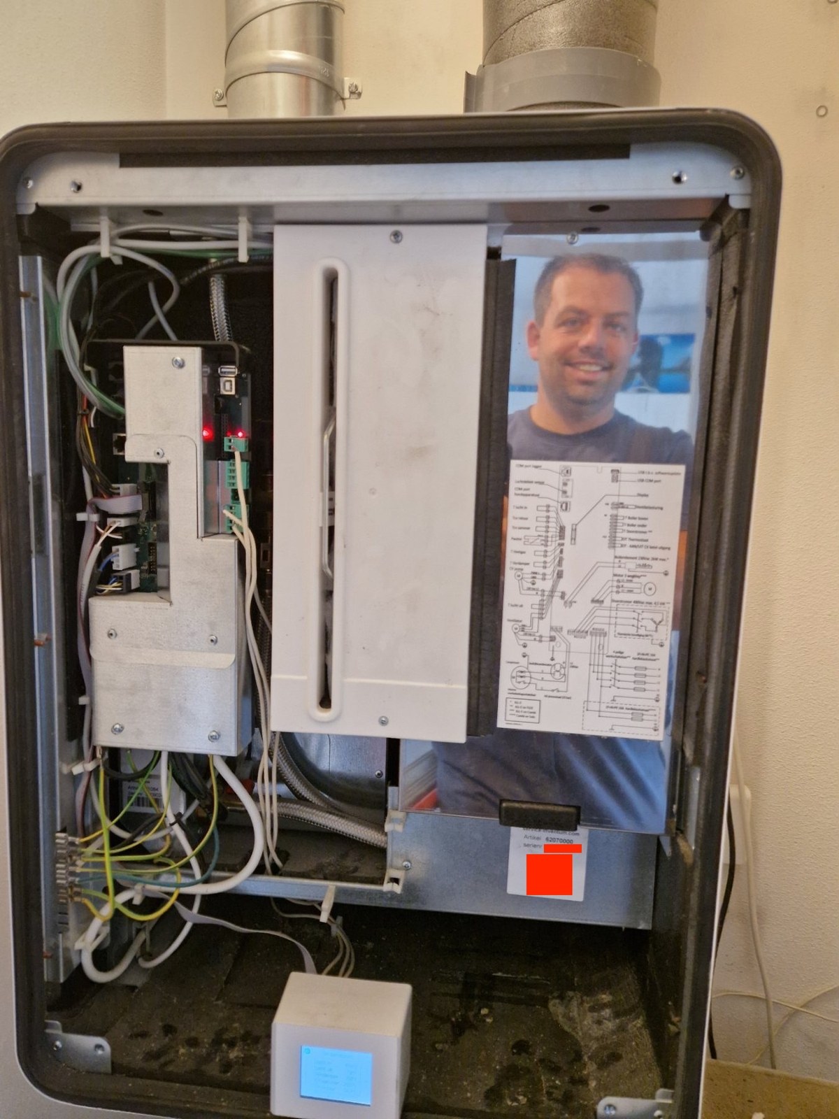 Geopende Inventum Ecolution Modul-AIR tijdens inspectie
